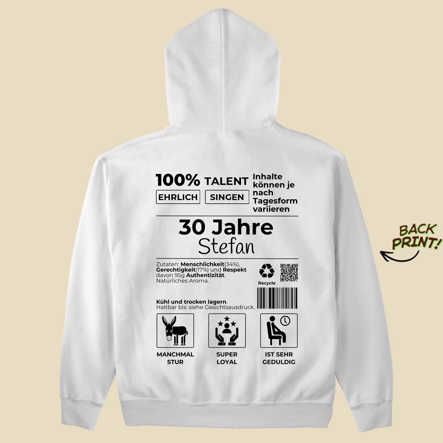 Personalisierter "Geburtstag" Hoodie